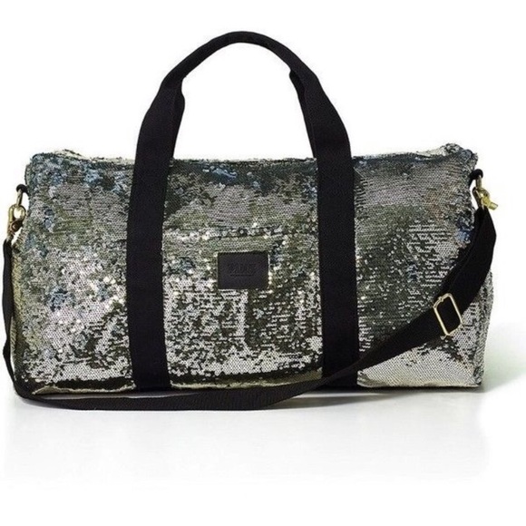 victoria secret sequin duffle bag